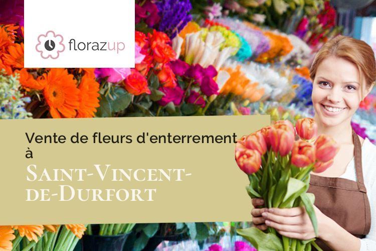 fleurs deuil pour des obsèques à Saint-Vincent-de-Durfort (Ardèche/07360)