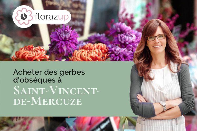 coeur de fleurs pour des funérailles à Saint-Vincent-de-Mercuze (Isère/38660)