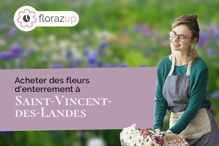 couronnes florales pour des funérailles à Saint-Vincent-des-Landes (Loire-Atlantique/44590)