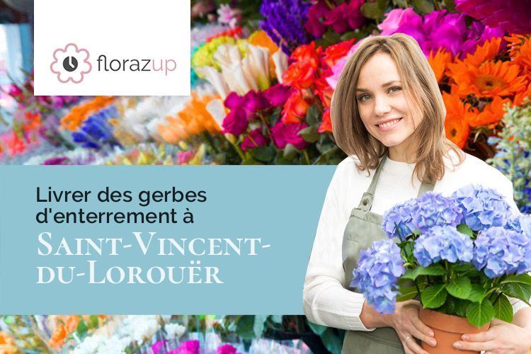 créations de fleurs pour des funérailles à Saint-Vincent-du-Lorouër (Sarthe/72150)