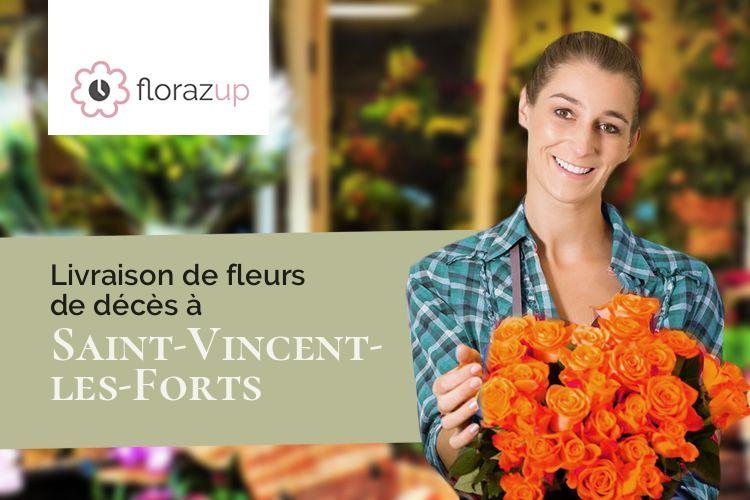 couronnes florales pour un deuil à Saint-Vincent-les-Forts (Alpes-de-Haute-Provence/04340)