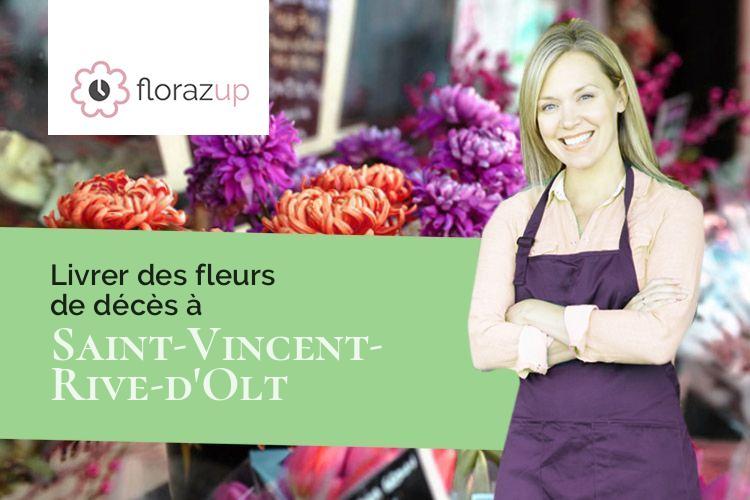 bouquets de fleurs pour un enterrement à Saint-Vincent-Rive-d'Olt (Lot/46140)