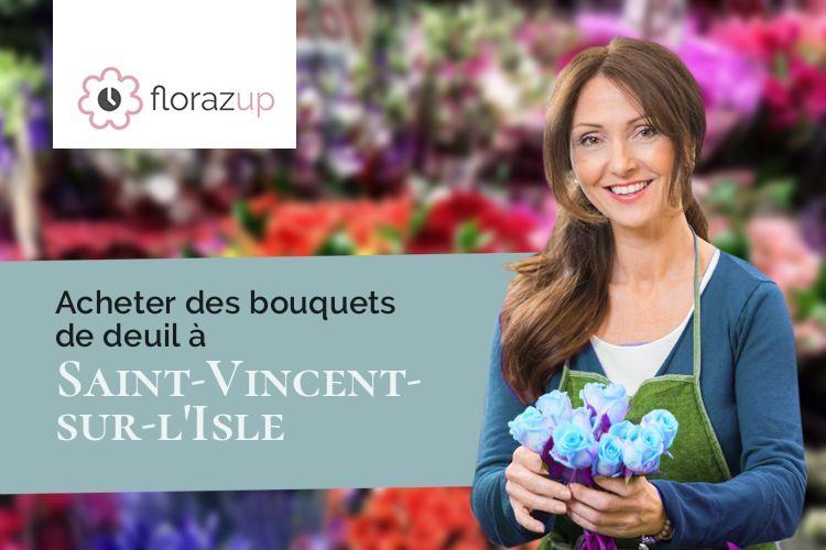 compositions florales pour un décès à Saint-Vincent-sur-l'Isle (Dordogne/24420)