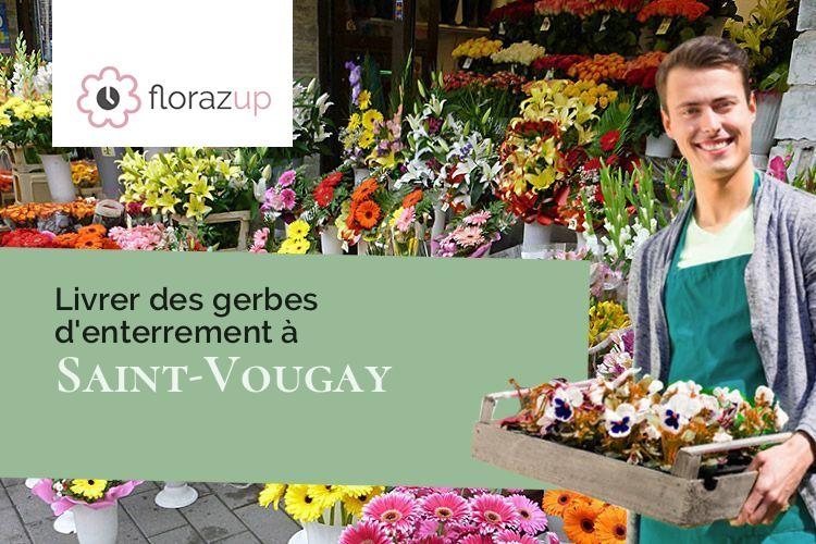 coupes de fleurs pour des funérailles à Saint-Vougay (Finistère/29440)