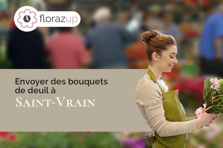 créations florales pour des funérailles à Saint-Vrain (Essonne/91770)