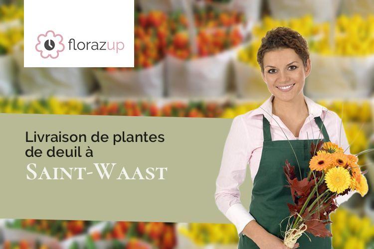 couronnes florales pour un deuil à Saint-Waast (Nord/59570)