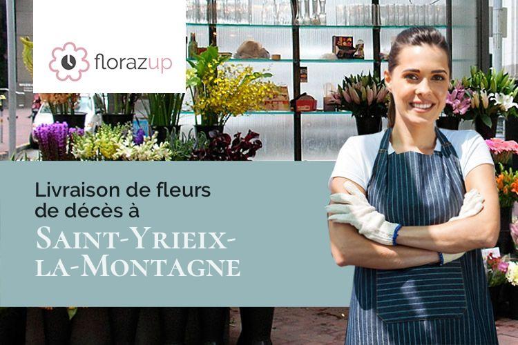 coeurs de fleurs pour des obsèques à Saint-Yrieix-la-Montagne (Creuse/23460)