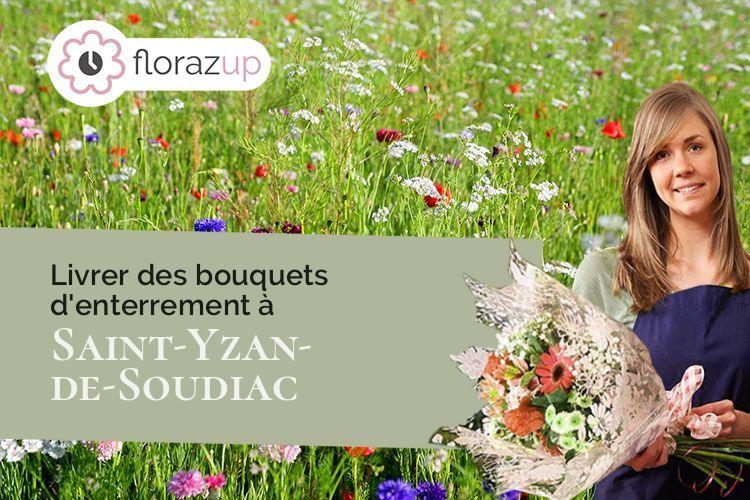 compositions florales pour des funérailles à Saint-Yzan-de-Soudiac (Gironde/33920)