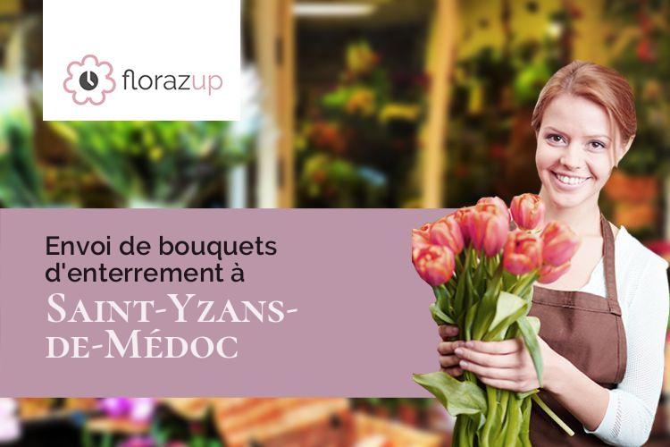 compositions florales pour un enterrement à Saint-Yzans-de-Médoc (Gironde/33340)