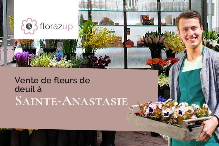 coupes de fleurs pour des funérailles à Sainte-Anastasie (Cantal/15170)