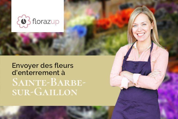 créations de fleurs pour des funérailles à Sainte-Barbe-sur-Gaillon (Eure/27600)