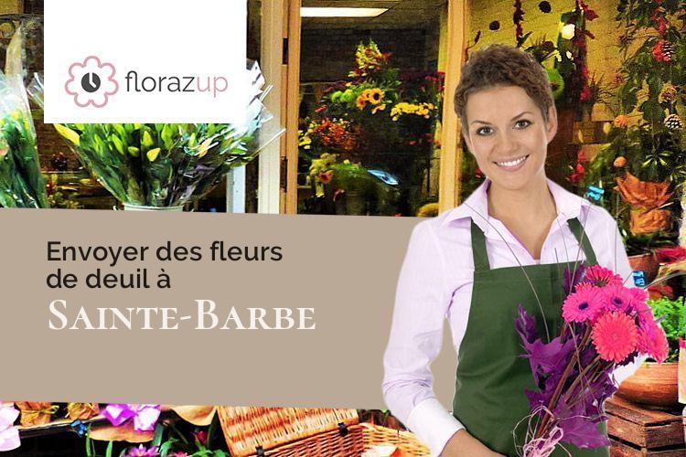 coeurs de fleurs pour une crémation à Sainte-Barbe (Vosges/88700)