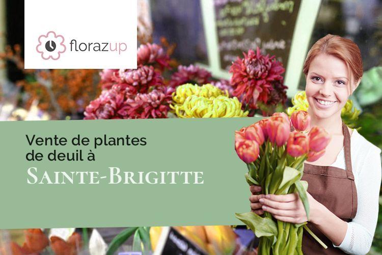 couronnes florales pour un enterrement à Sainte-Brigitte (Morbihan/56480)