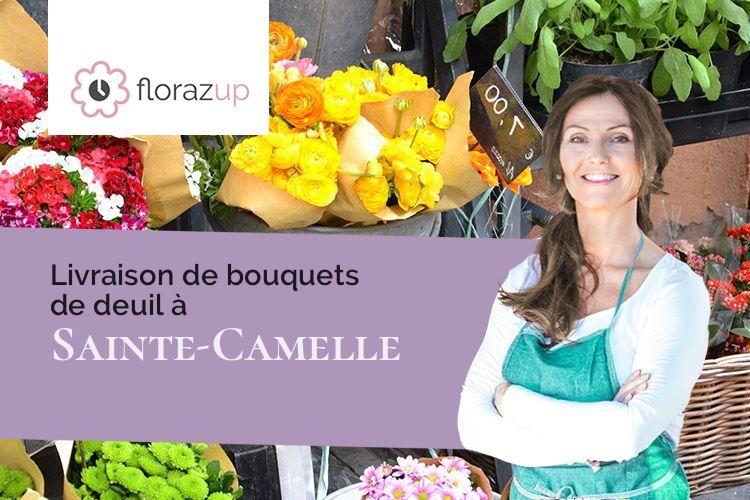 compositions florales pour un enterrement à Sainte-Camelle (Aude/11410)