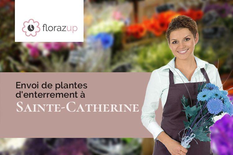 couronnes florales pour un enterrement à Sainte-Catherine (Puy-de-Dôme/63580)