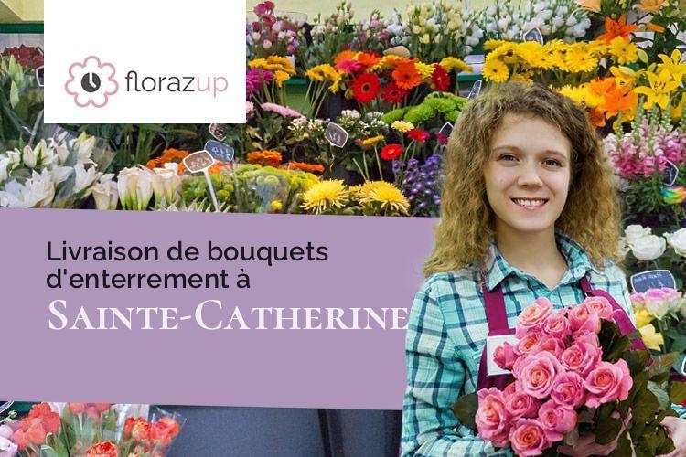 créations de fleurs pour des funérailles à Sainte-Catherine (Rhône/69440)