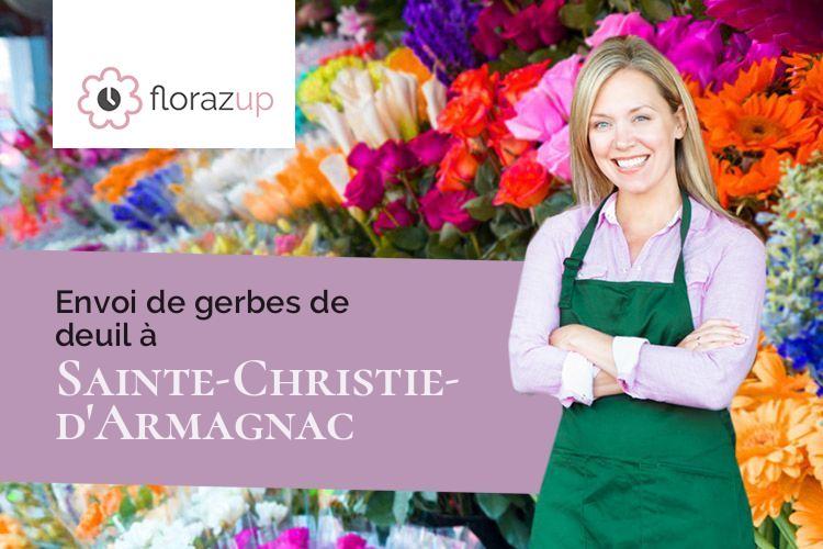couronnes de fleurs pour une crémation à Sainte-Christie-d'Armagnac (Gers/32370)