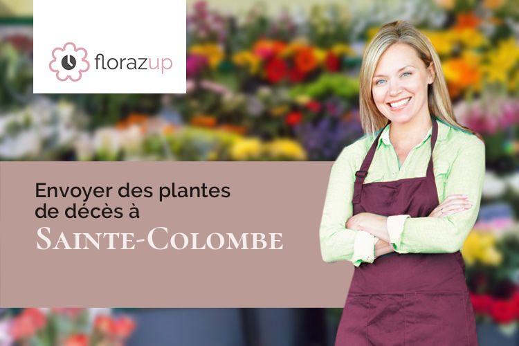 couronnes de fleurs pour un deuil à Sainte-Colombe (Côte-d'Or/21350)