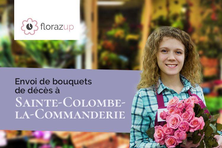 fleurs deuil pour un enterrement à Sainte-Colombe-la-Commanderie (Eure/27110)