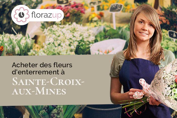créations de fleurs pour un enterrement à Sainte-Croix-aux-Mines (Haut-Rhin/68160)