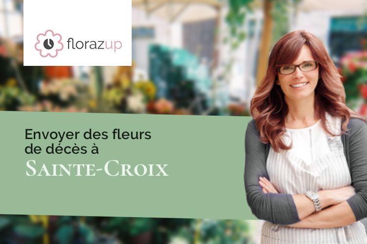 bouquets de fleurs pour un décès à Sainte-Croix (Drôme/26150)