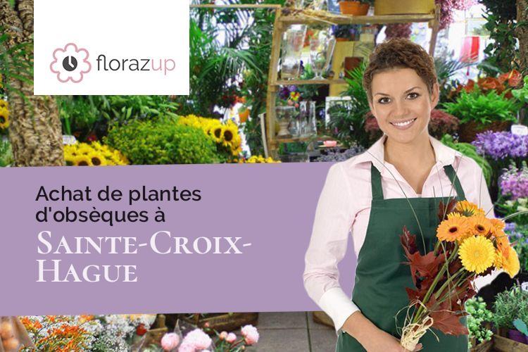 compositions de fleurs pour un enterrement à Sainte-Croix-Hague (Manche/50440)