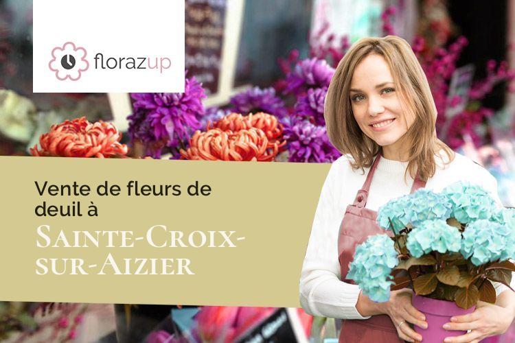 créations florales pour un décès à Sainte-Croix-sur-Aizier (Eure/27500)