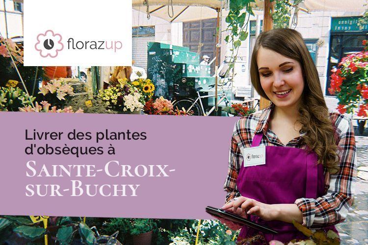 couronnes florales pour des obsèques à Sainte-Croix-sur-Buchy (Seine-Maritime/76750)
