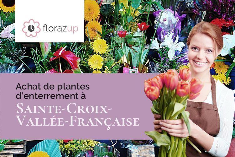 coupes de fleurs pour des obsèques à Sainte-Croix-Vallée-Française (Lozère/48110)