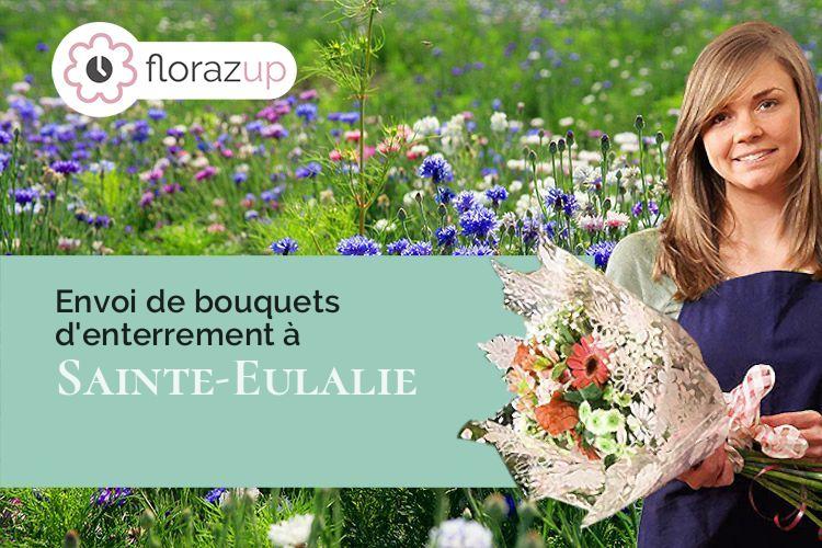 coeur de fleurs pour des funérailles à Sainte-Eulalie (Gironde/33560)