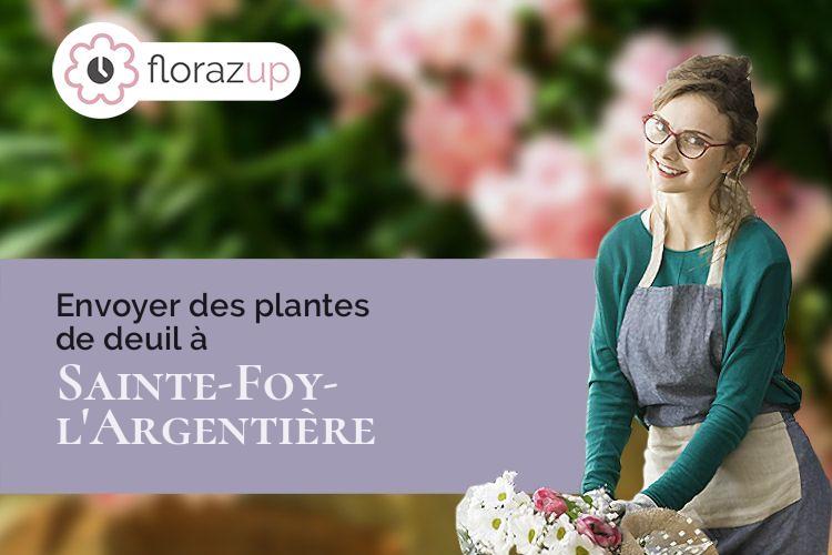 compositions florales pour des obsèques à Sainte-Foy-l'Argentière (Rhône/69610)