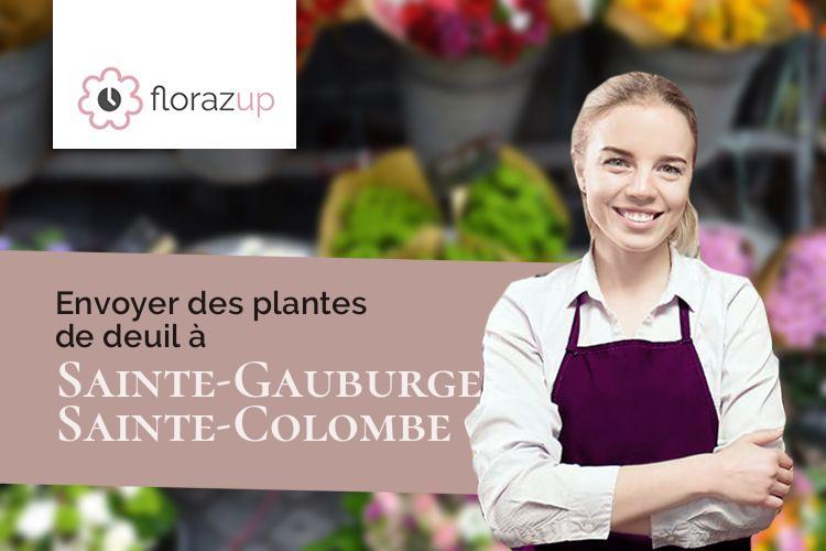 couronnes florales pour un enterrement à Sainte-Gauburge-Sainte-Colombe (Orne/61370)