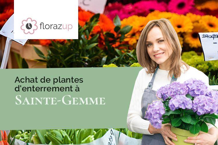 gerbes de fleurs pour un enterrement à Sainte-Gemme (Gers/32120)