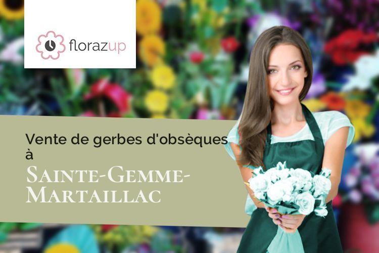 coeurs de fleurs pour un enterrement à Sainte-Gemme-Martaillac (Lot-et-Garonne/47250)