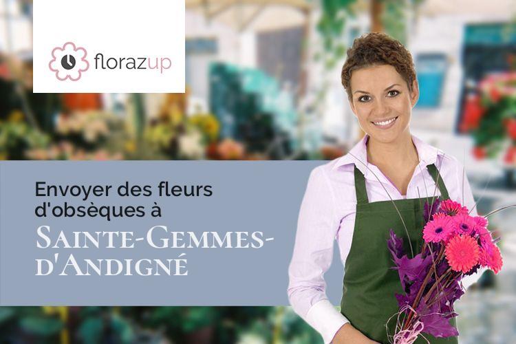 gerbes de fleurs pour un décès à Sainte-Gemmes-d'Andigné (Maine-et-Loire/49500)