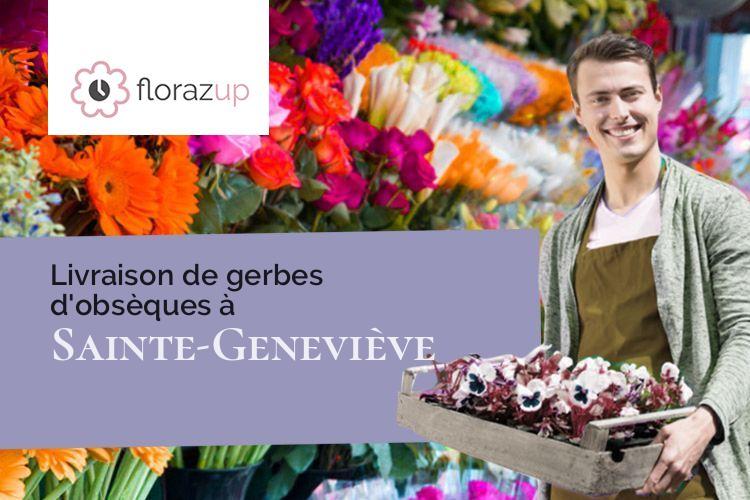 couronnes florales pour un deuil à Sainte-Geneviève (Seine-Maritime/76440)