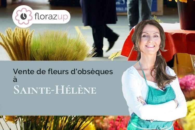 compositions florales pour des obsèques à Sainte-Hélène (Gironde/33480)