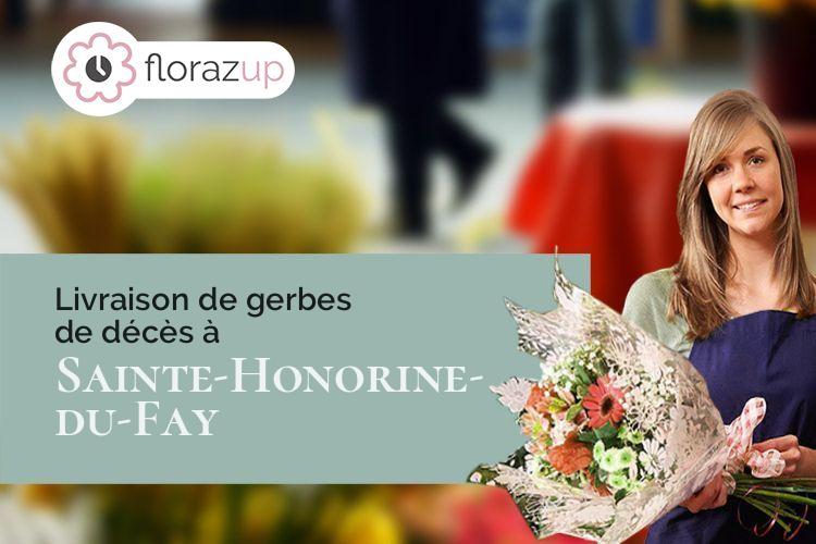 fleurs deuil pour un décès à Sainte-Honorine-du-Fay (Calvados/14210)