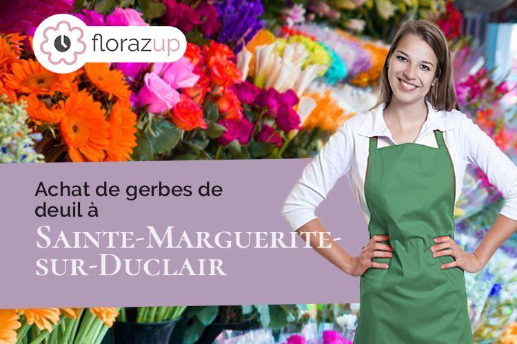 Acheter des gerbes de fleurs pour des obsèques à Sainte-Marguerite-sur-Duclair  (Seine-Maritime/76480)