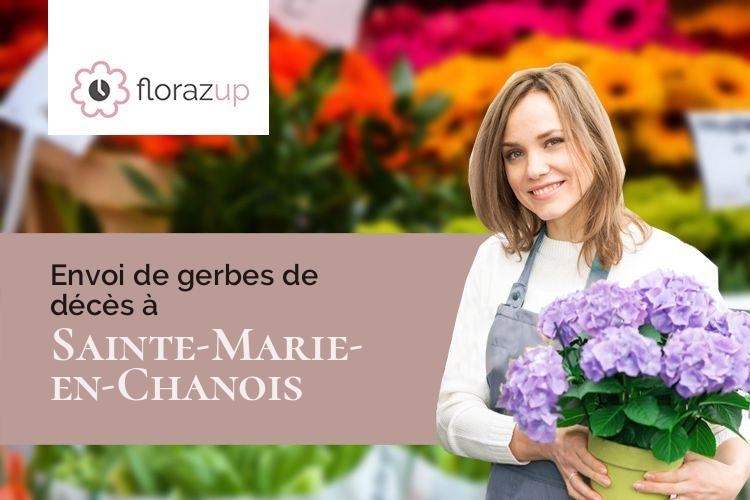 couronnes florales pour des funérailles à Sainte-Marie-en-Chanois (Haute-Saône/70310)