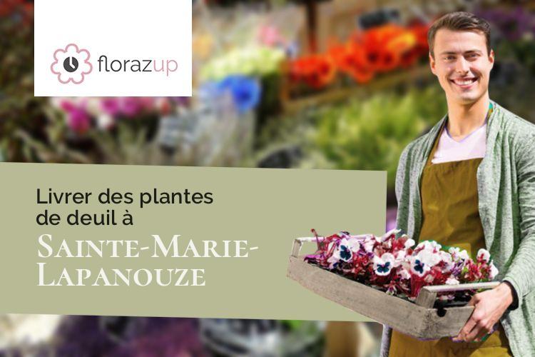 gerbes de fleurs pour des funérailles à Sainte-Marie-Lapanouze (Corrèze/19160)