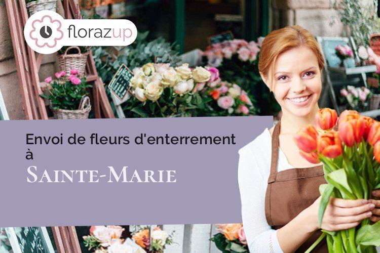 coeur de fleurs pour un décès à Sainte-Marie (Pyrénées-Orientales/66470)