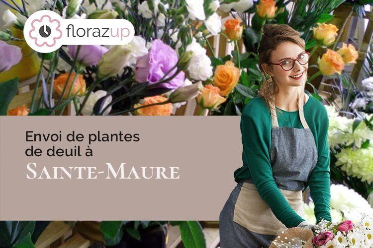 créations florales pour un enterrement à Sainte-Maure (Aube/10150)