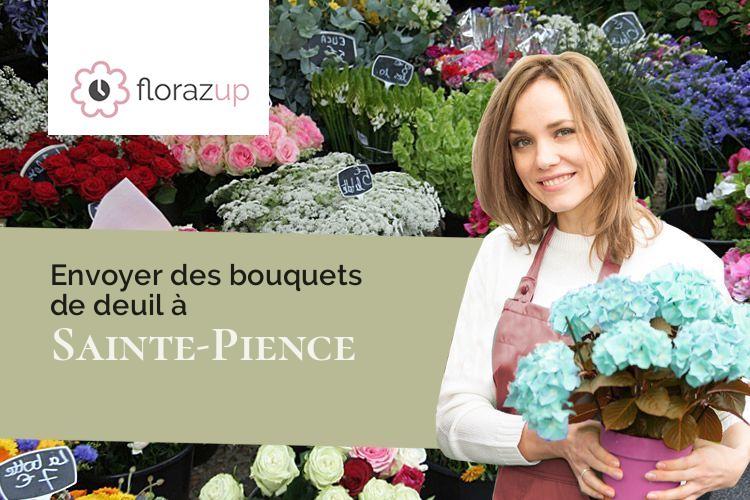 créations florales pour un enterrement à Sainte-Pience (Manche/50870)