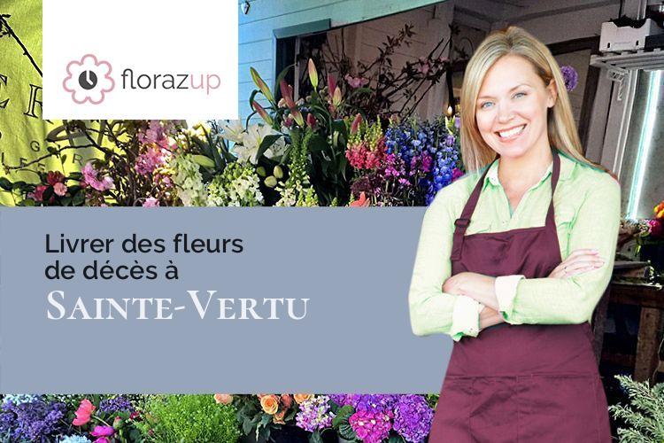 compositions de fleurs pour un enterrement à Sainte-Vertu (Yonne/89310)