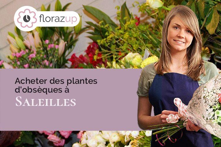 couronnes florales pour des funérailles à Saleilles (Pyrénées-Orientales/66280)
