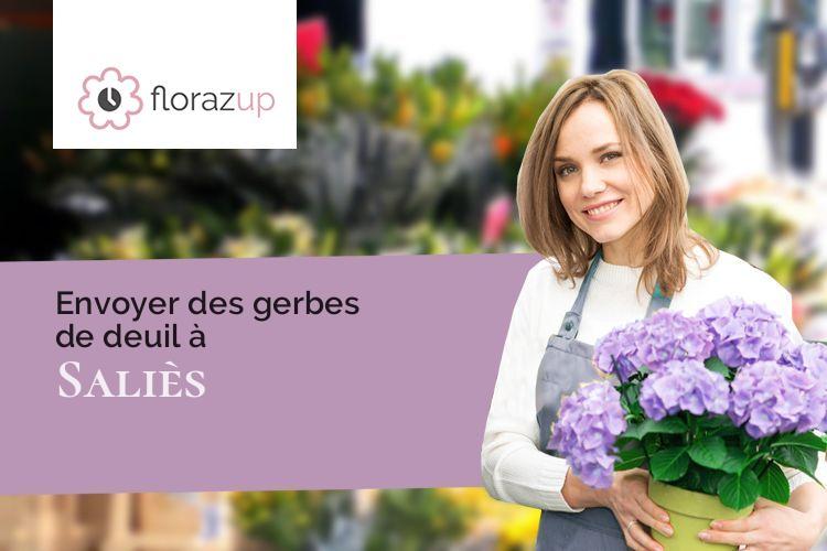 croix de fleurs pour des funérailles à Saliès (Tarn/81990)