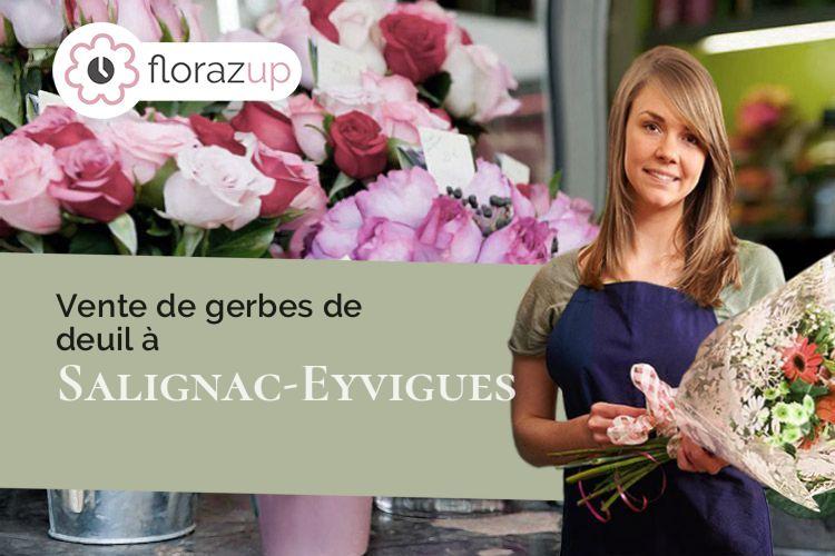 coeur de fleurs pour un enterrement à Salignac-Eyvigues (Dordogne/24590)