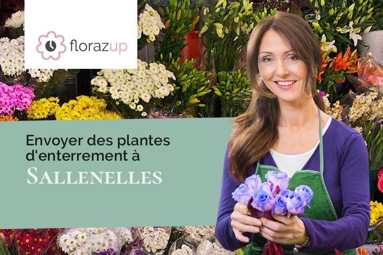 coeurs de fleurs pour un décès à Sallenelles (Calvados/14121)