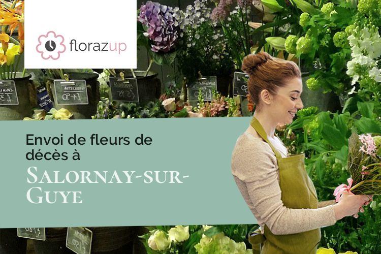 compositions florales pour un enterrement à Salornay-sur-Guye (Saône-et-Loire/71250)